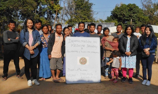 Participants during the activities conducted by ATMA Peren Ahthibung block at Pineapple and Piggery farm school in Pellhang and Inbung village on February 5 and 6. (Photo Courtesy: ATMA Peren)
